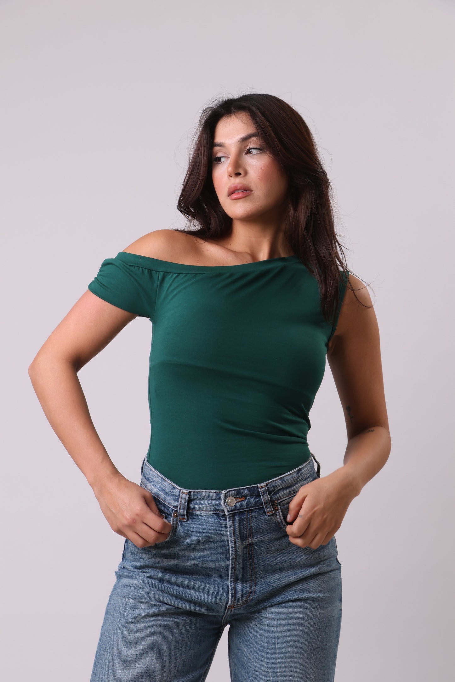 Asymmetrical shoulder shirt