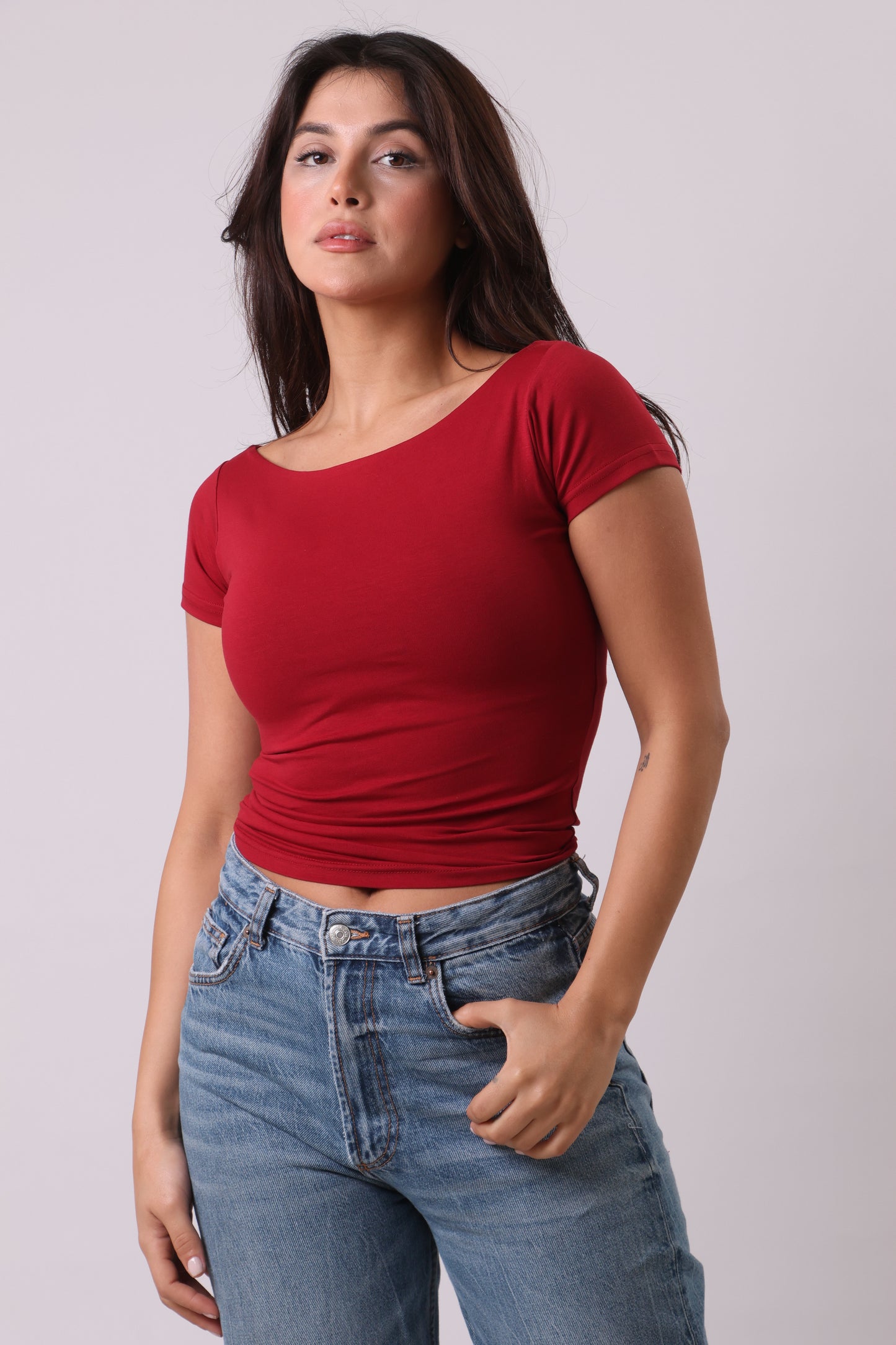 Boat neck shirt