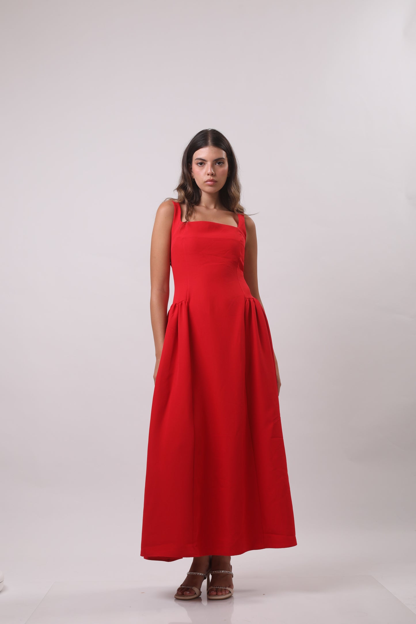 Waist fitted midi dress