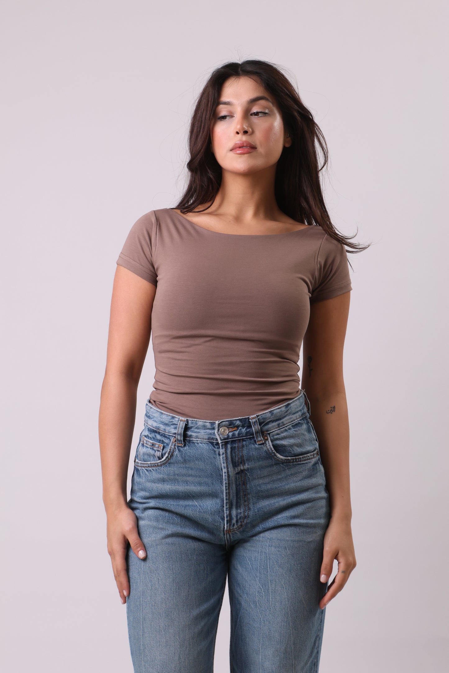 Boat neck shirt