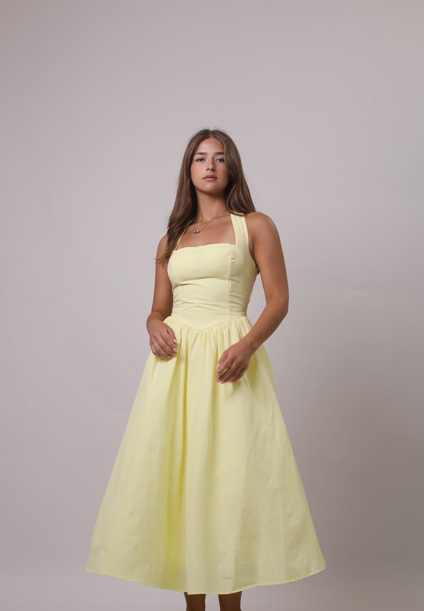 Poplin corset dress