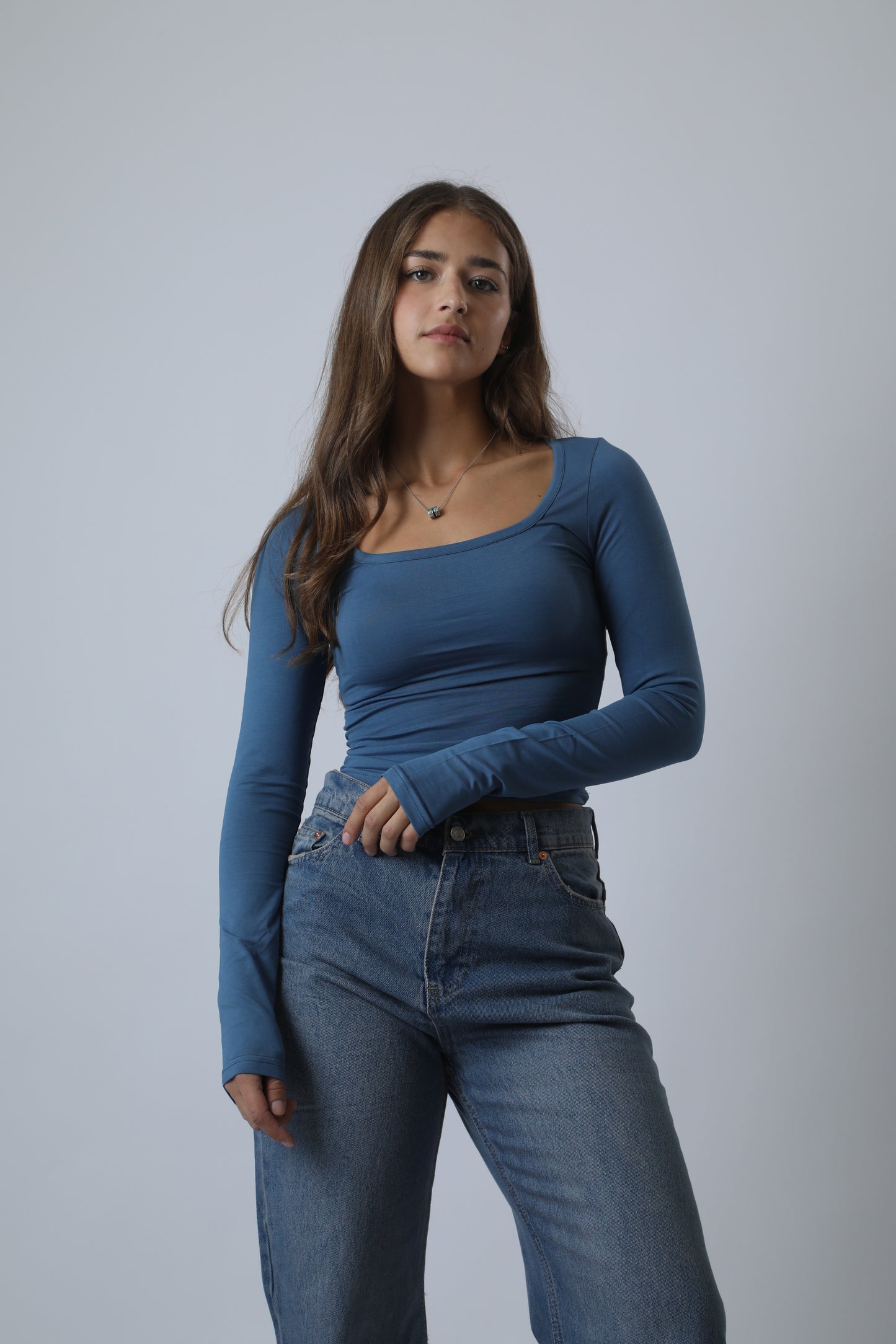 Square neck top
