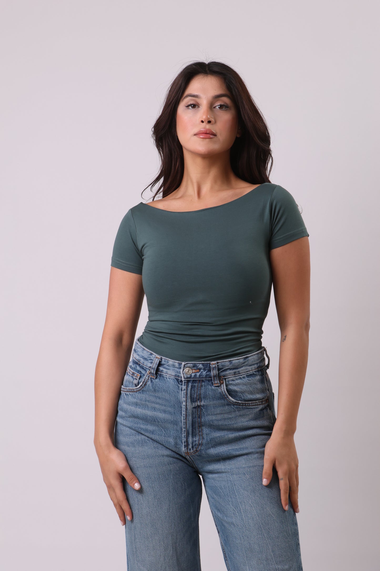 Boat neck shirt