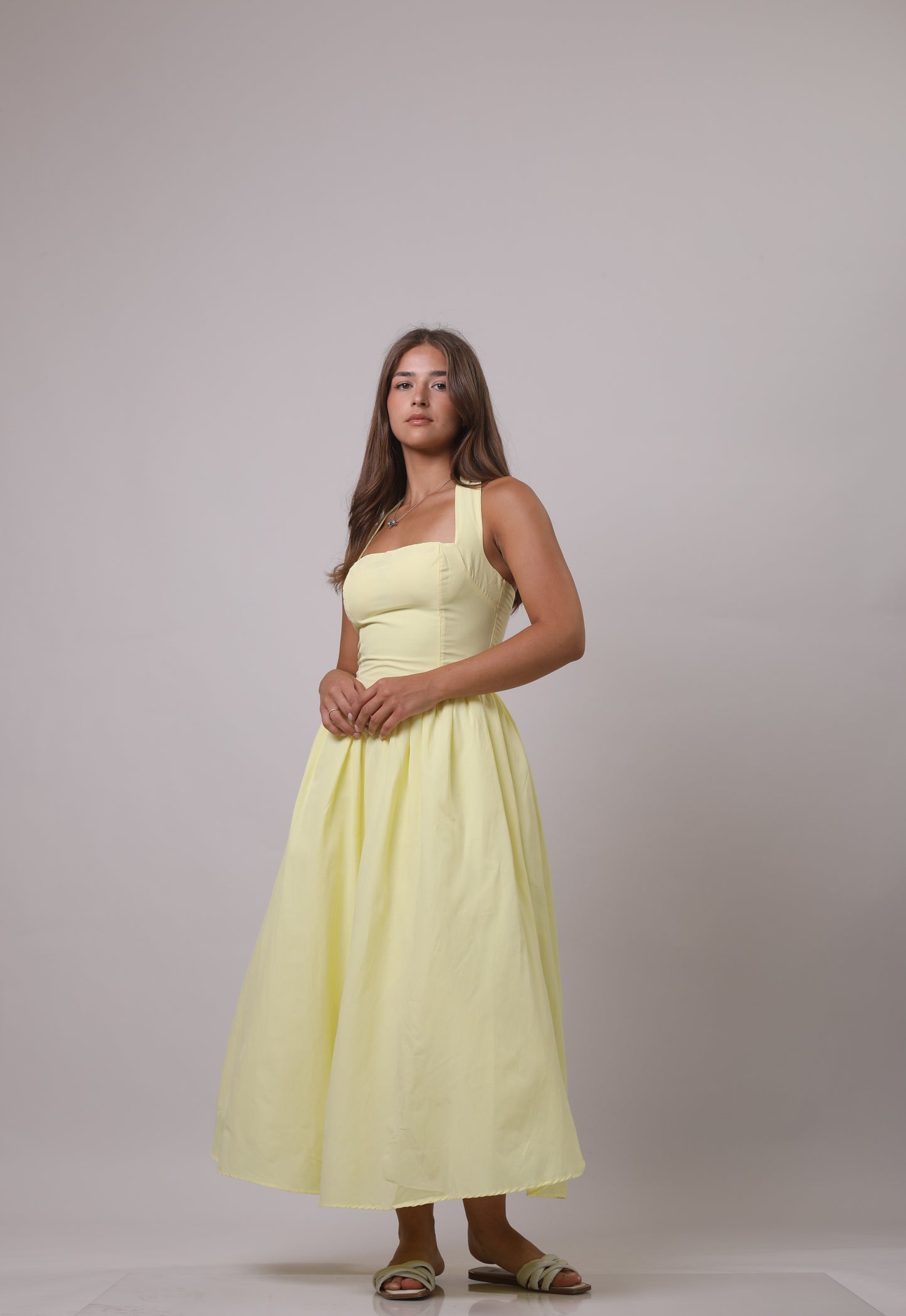 Poplin corset dress