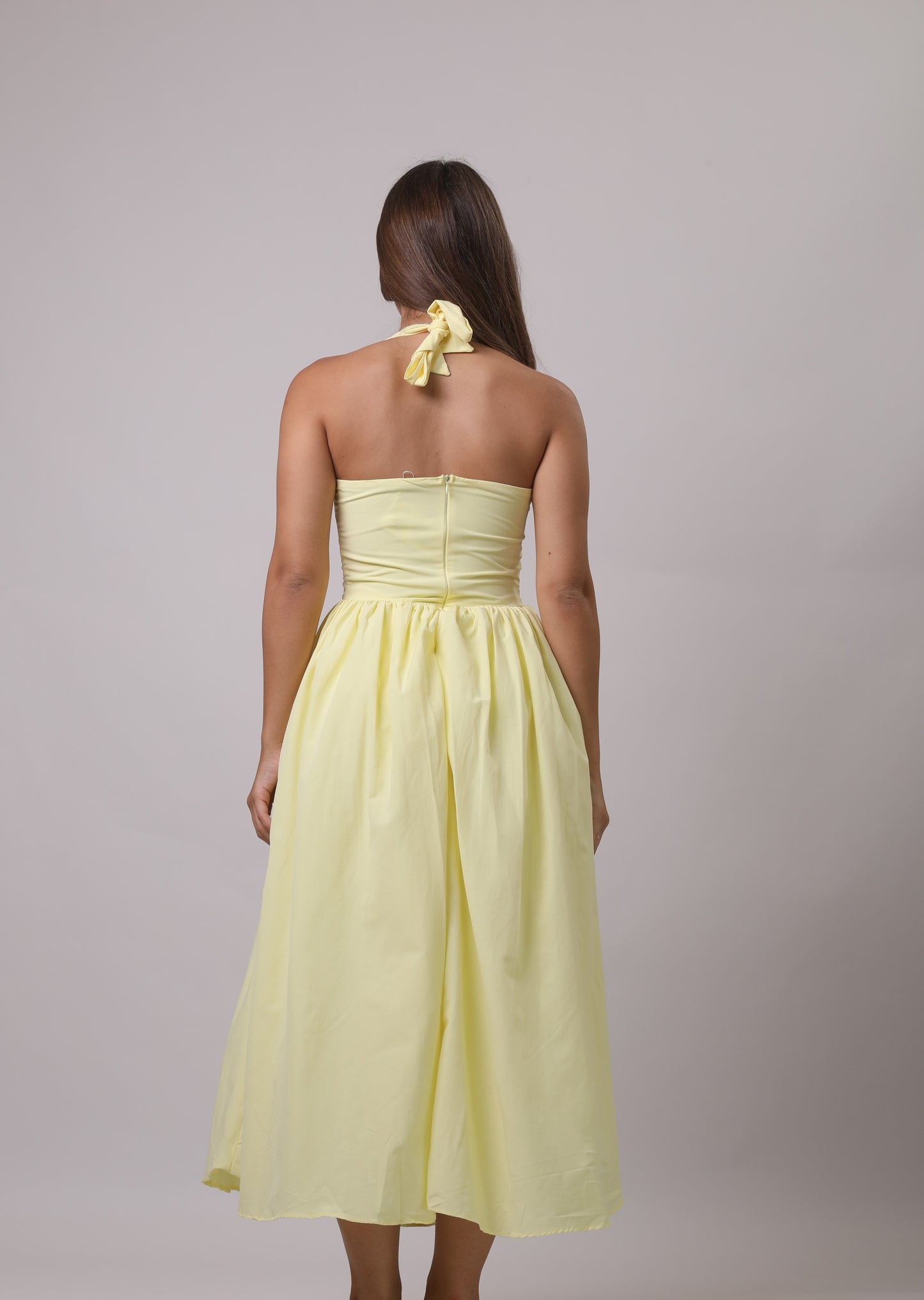 Poplin corset dress