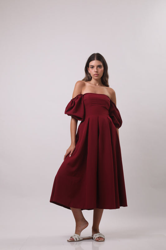 Puff sleeve dress