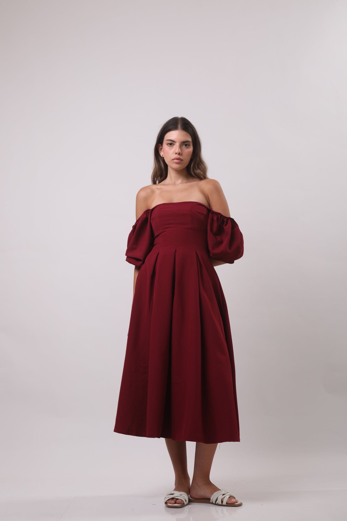 Puff sleeve dress