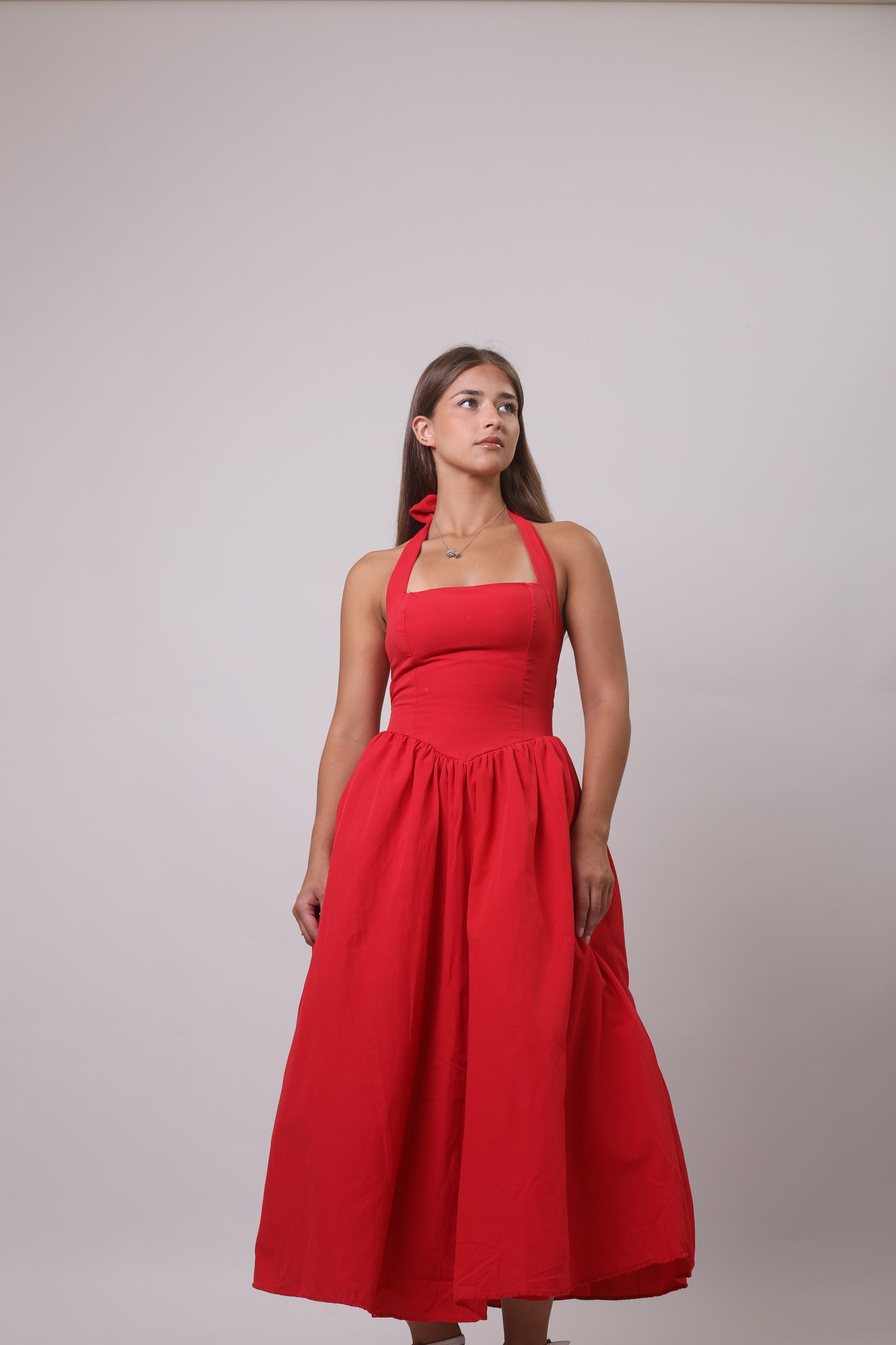 Poplin corset dress