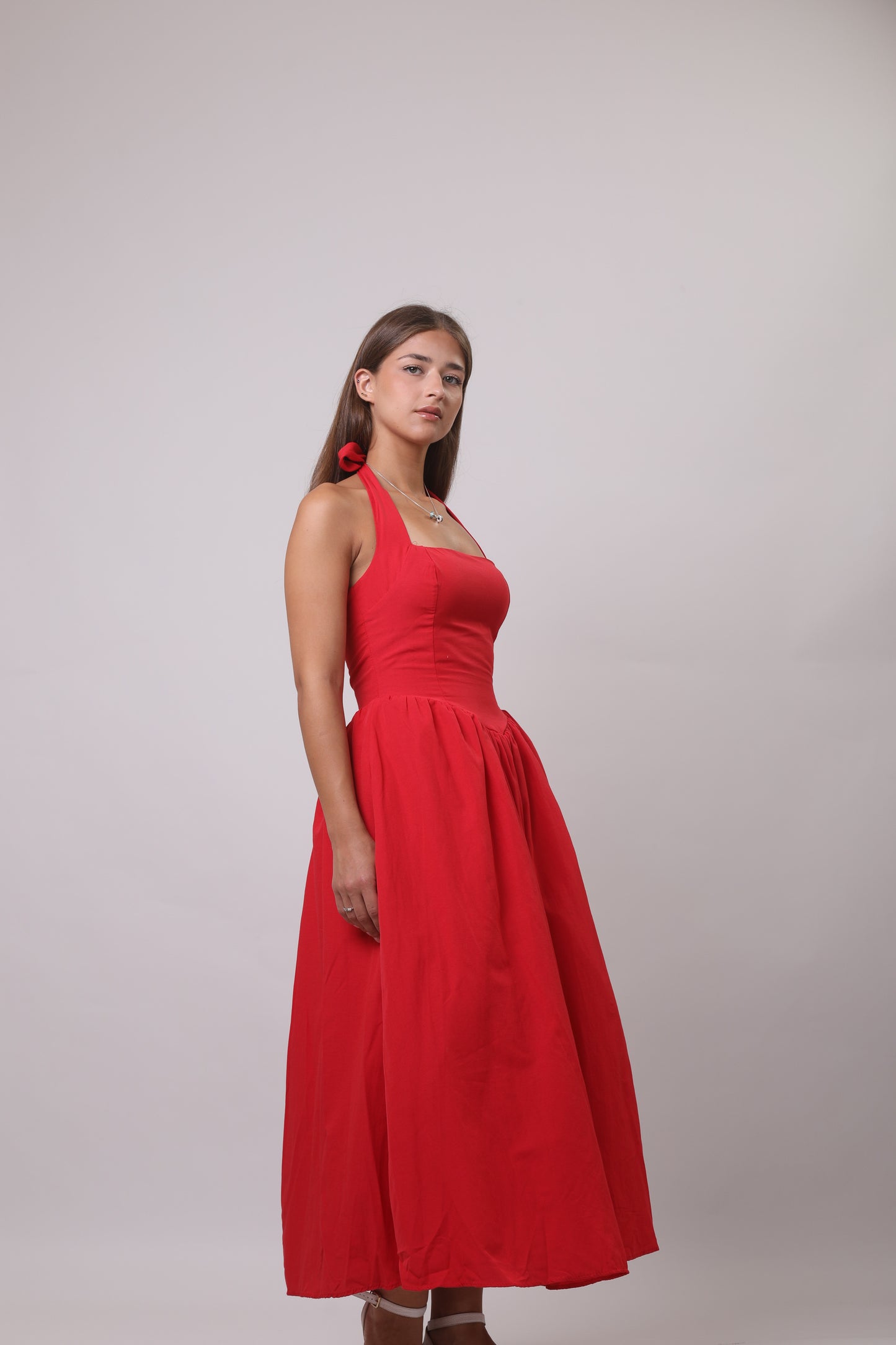 Poplin corset dress