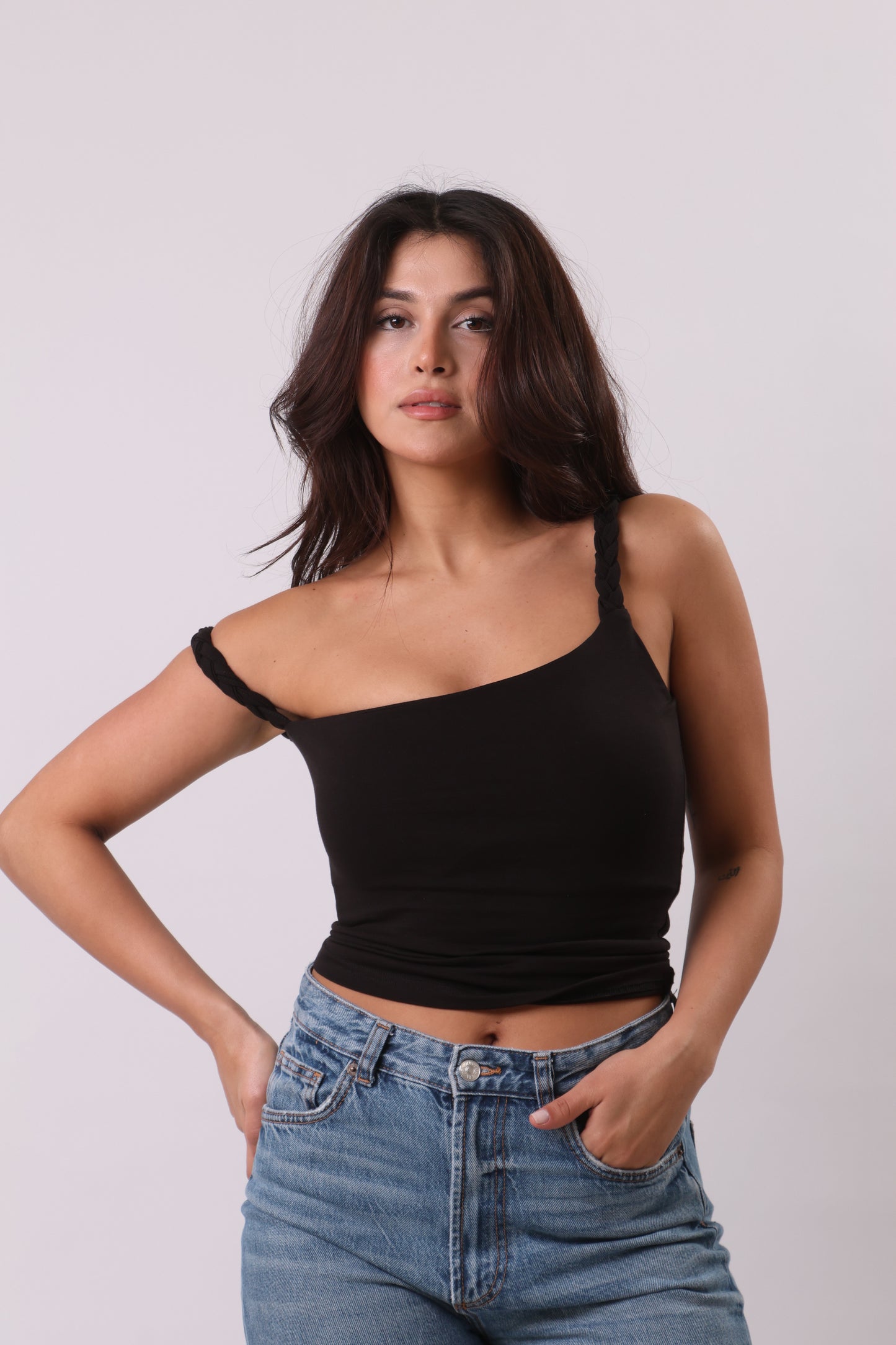 Braided straps top