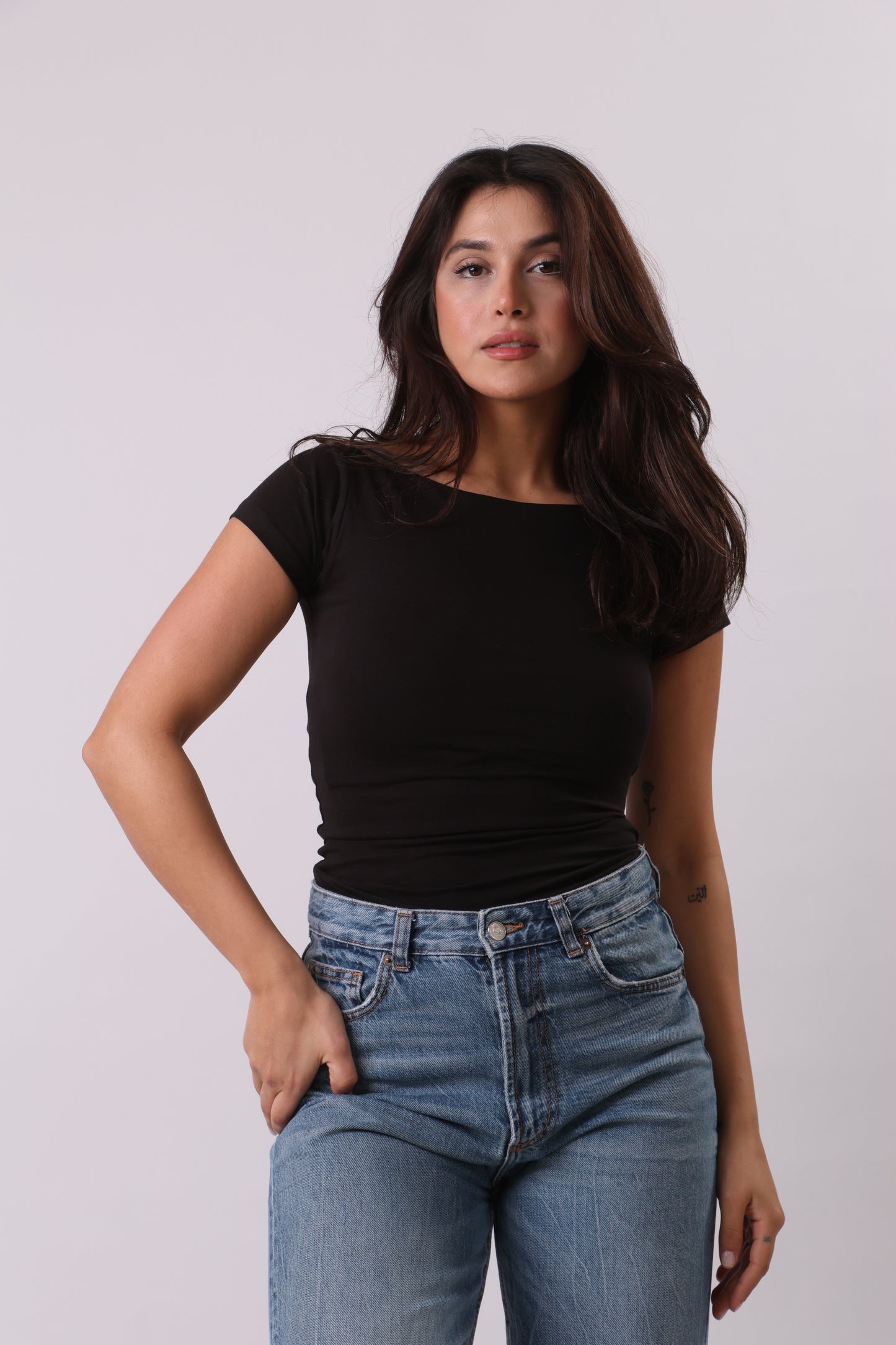 Boat neck shirt