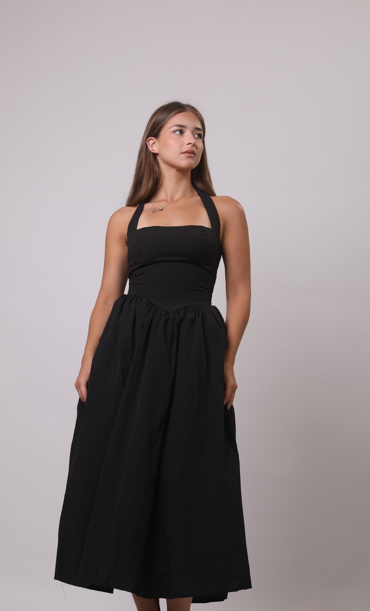 Poplin corset dress