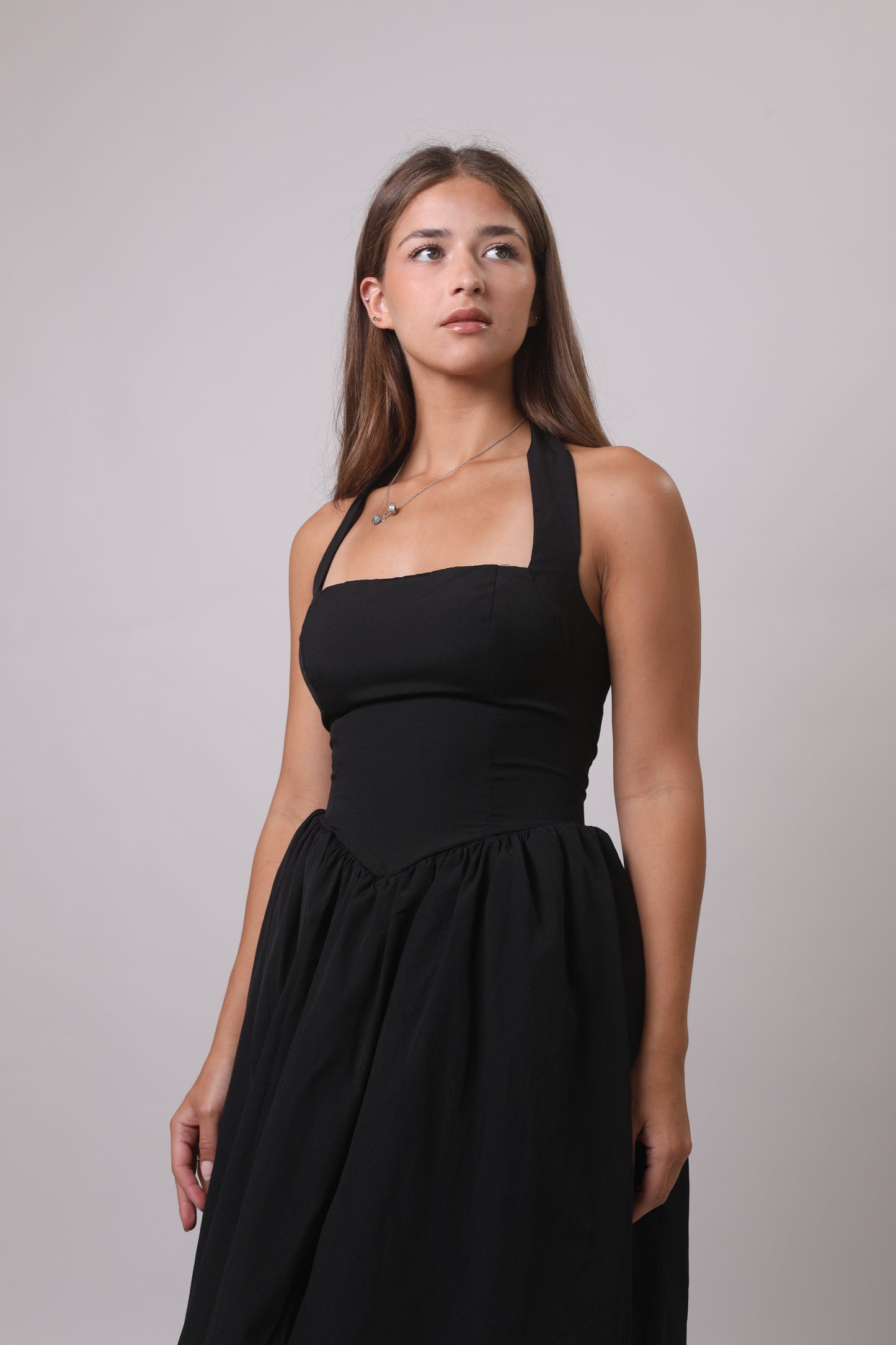 Poplin corset dress
