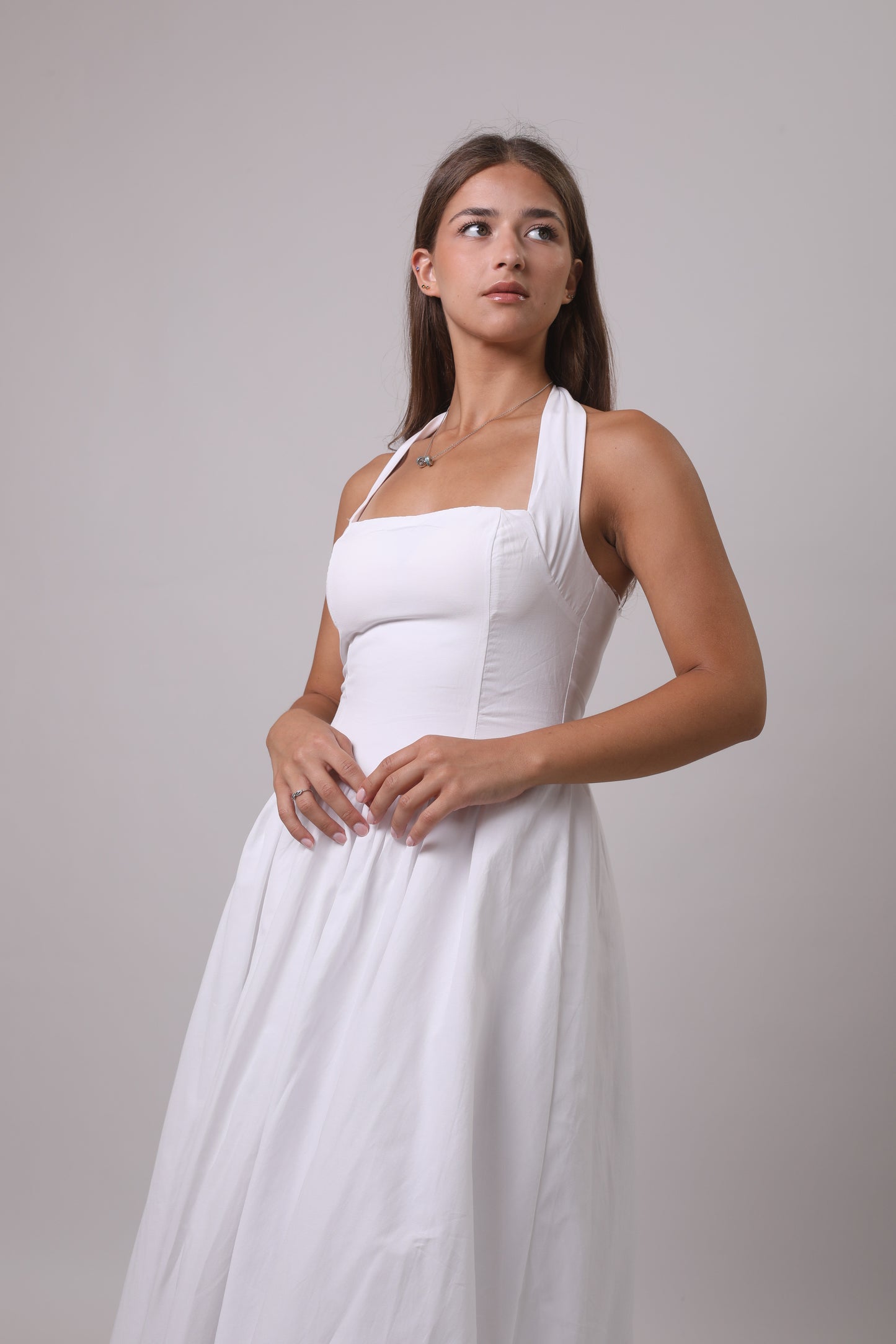 Poplin corset dress