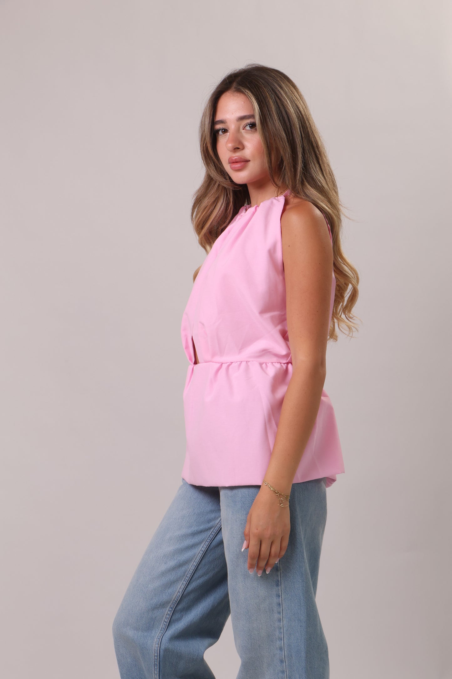 Poplin shirt with open up front