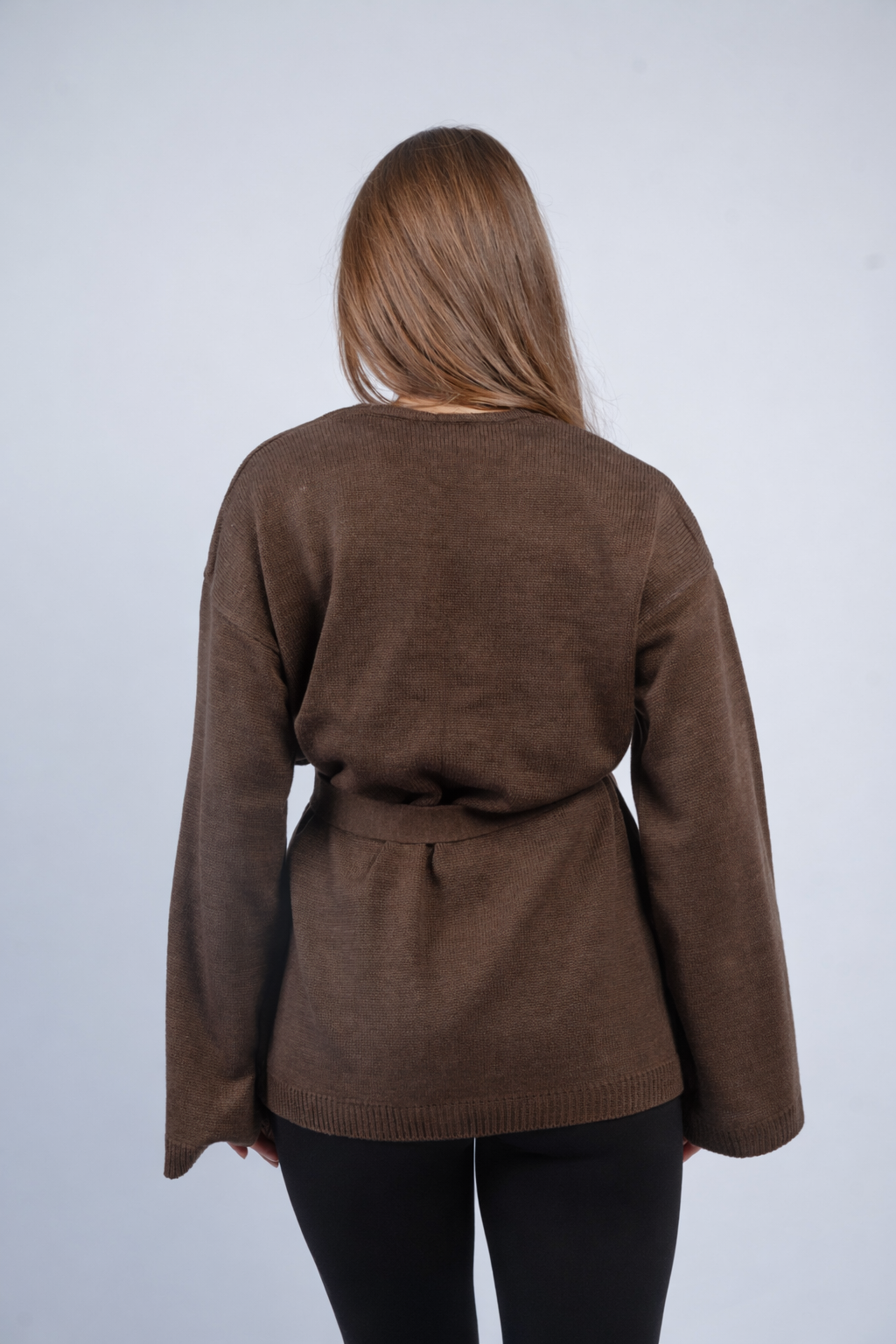 The brown Pilates cardigan