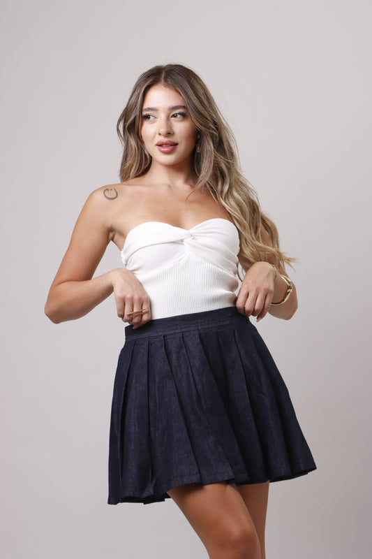 Tennis denim skirt