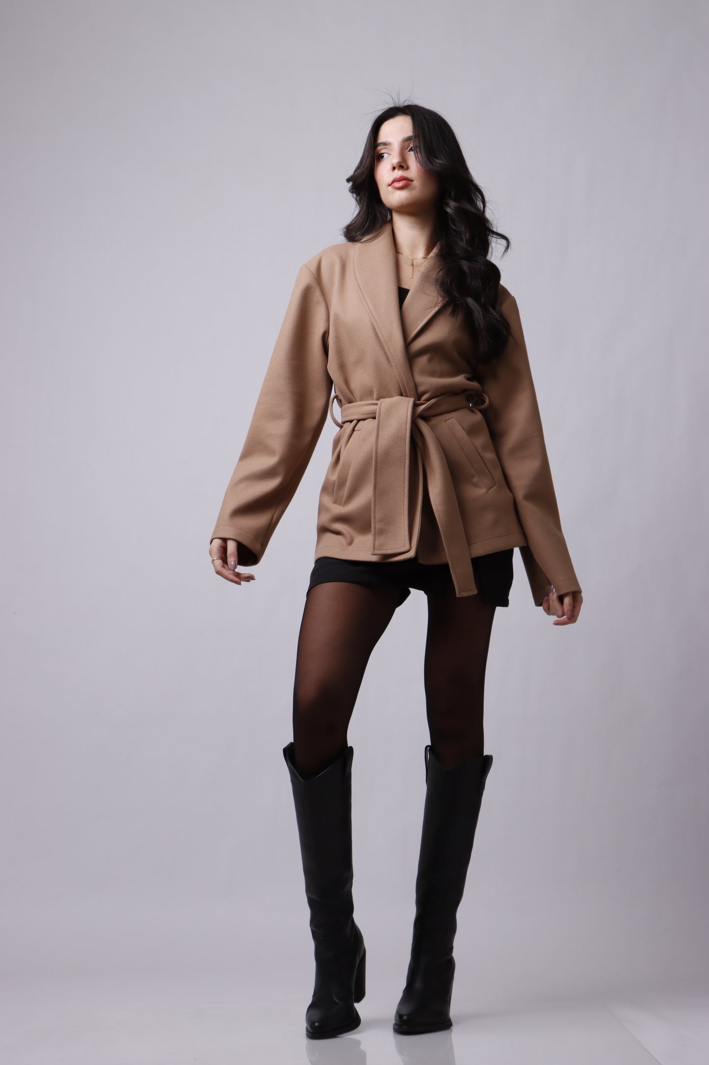 Short belted moscow jacket
