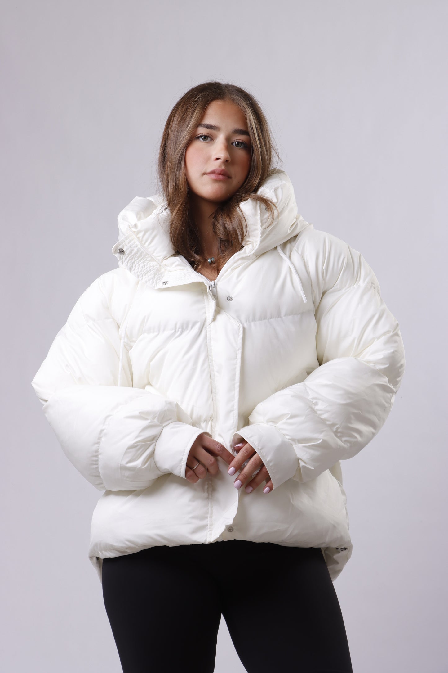 Sporty Puffer White Jacket