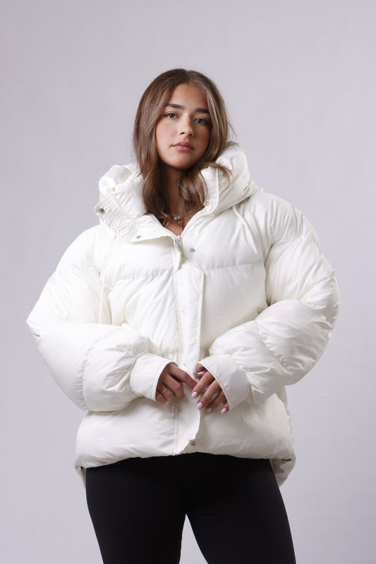 Sporty Puffer White Jacket