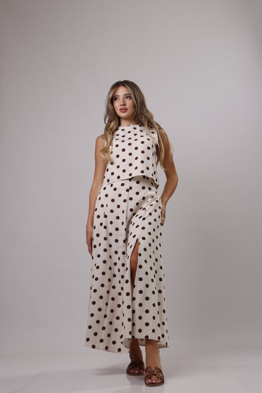 Polka dot skirt set
