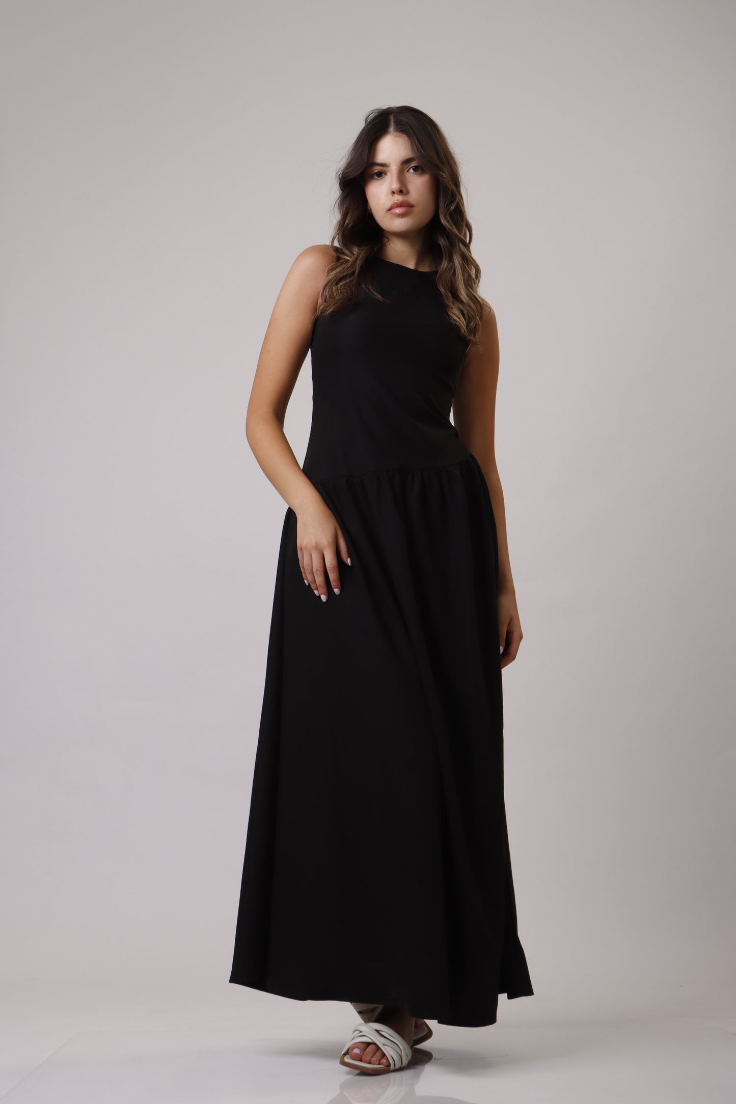 Asymmetric length dress