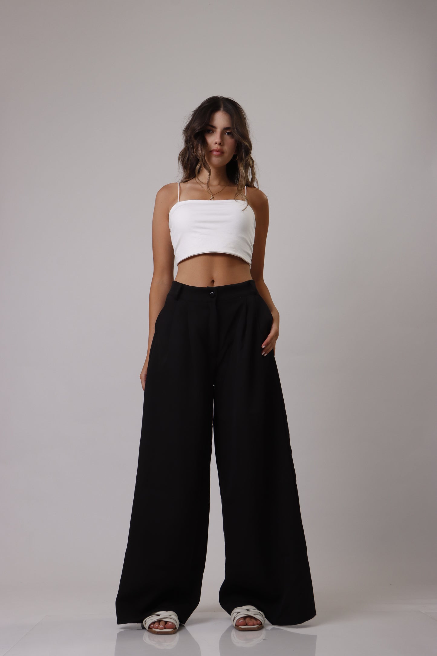 Palazzo wide leg trousers