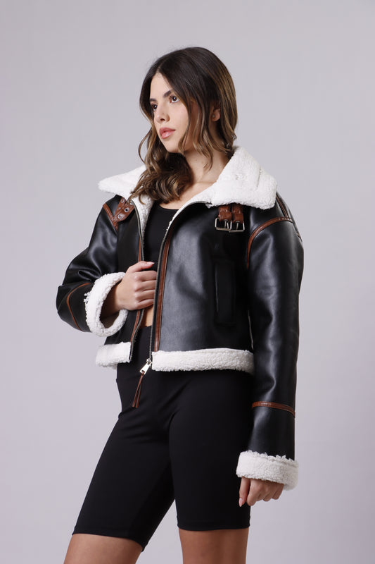 Double faced shearling jacket