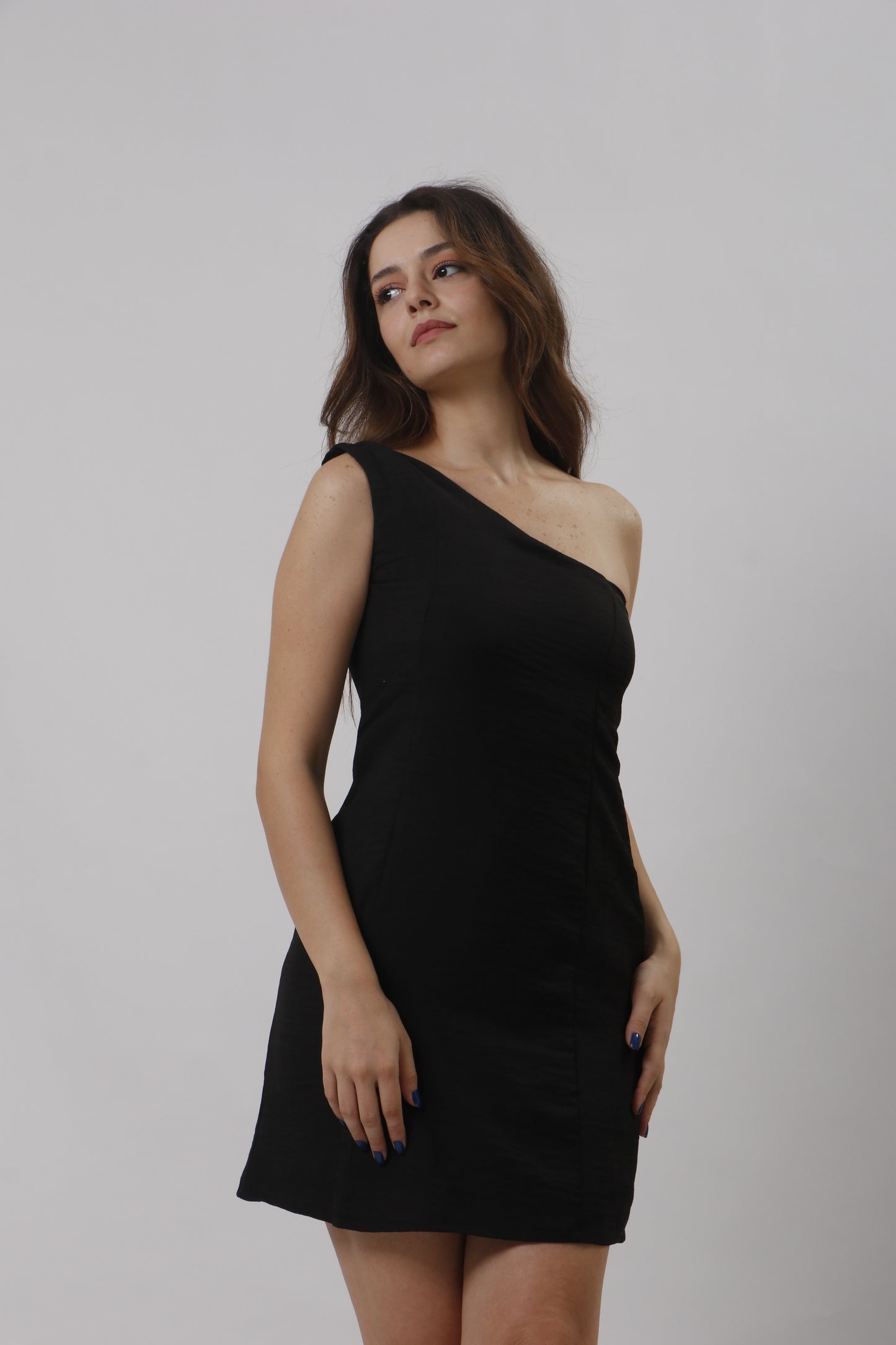 Mini one shoulder dress