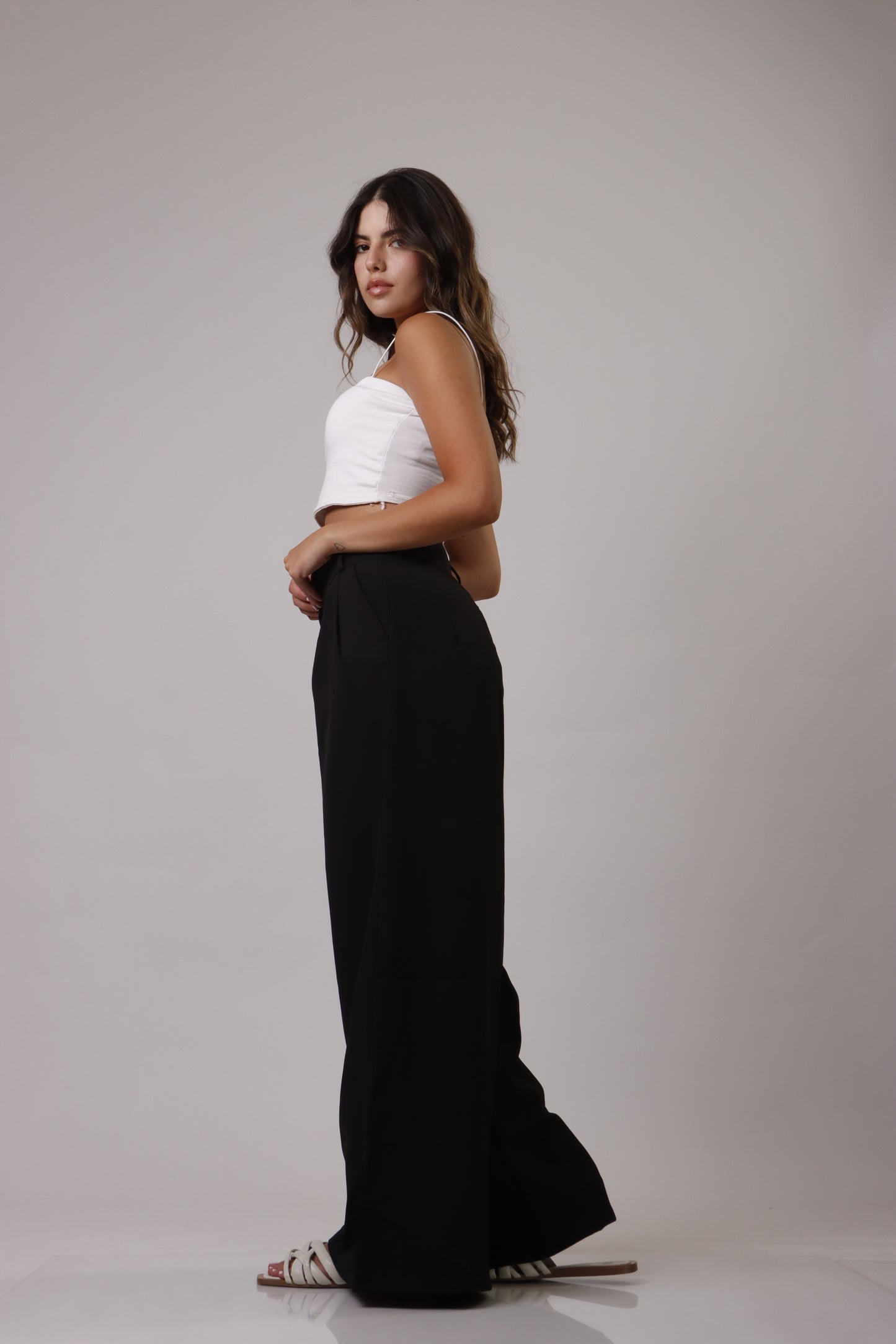 Palazzo wide leg trousers