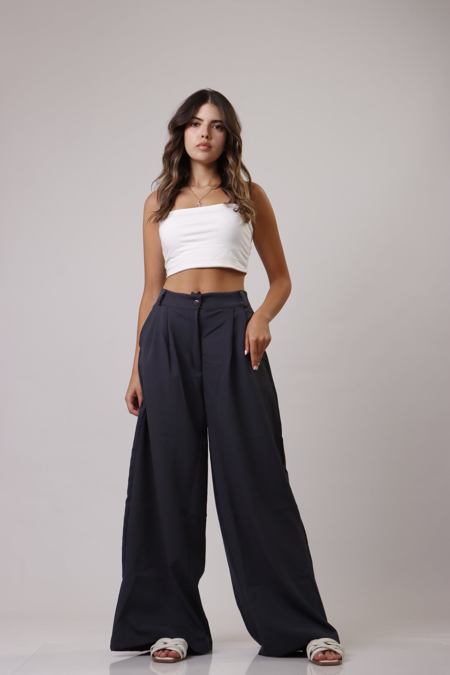 Palazzo wide leg trousers