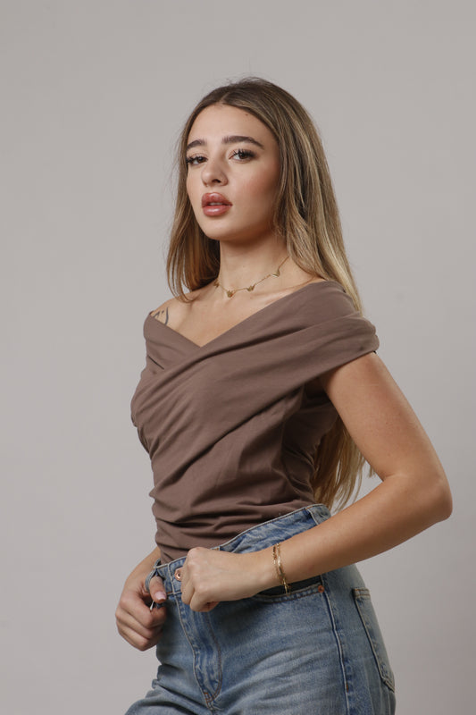 Cross v neck shirt