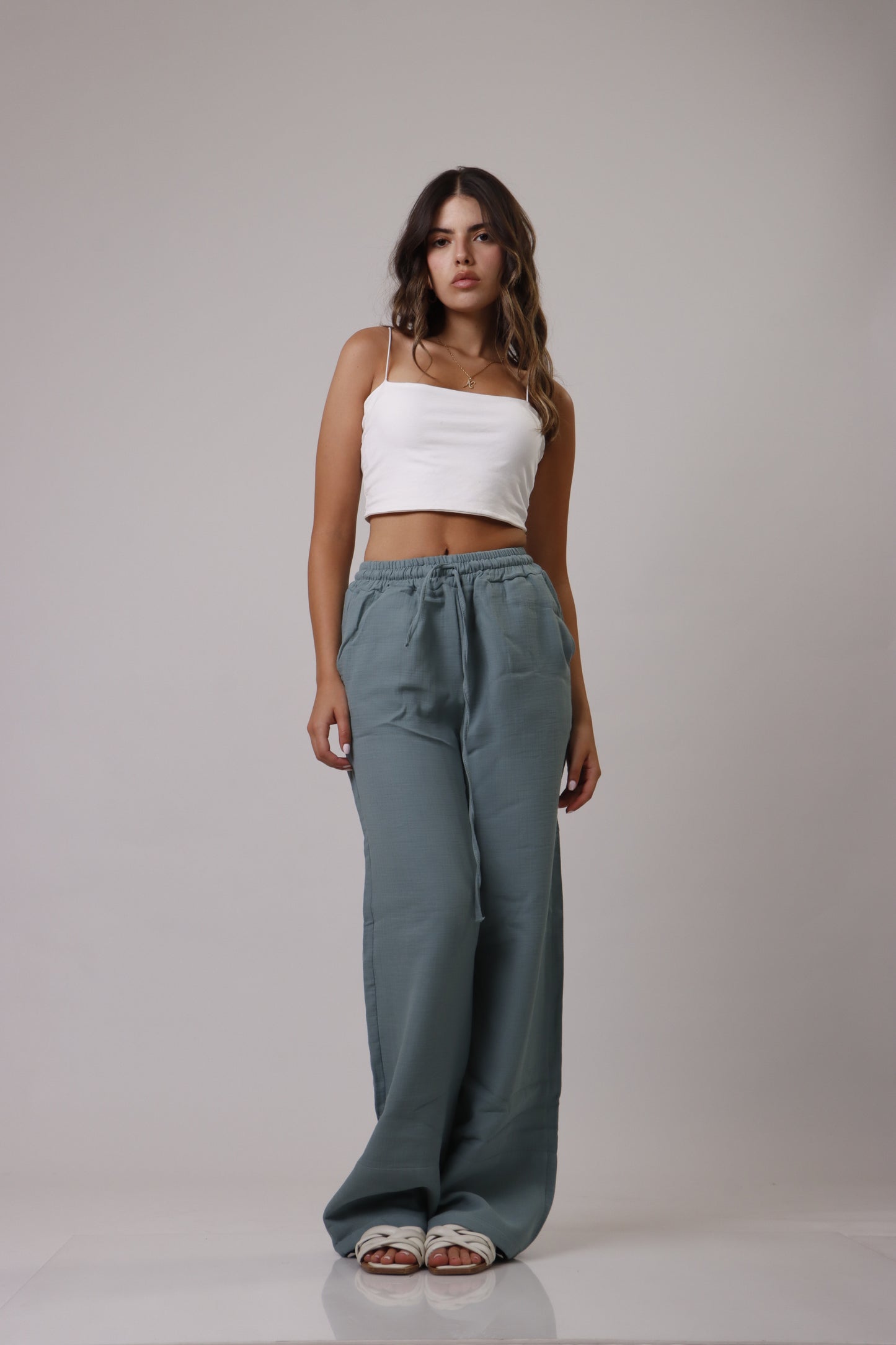 Wide leg Linen pant
