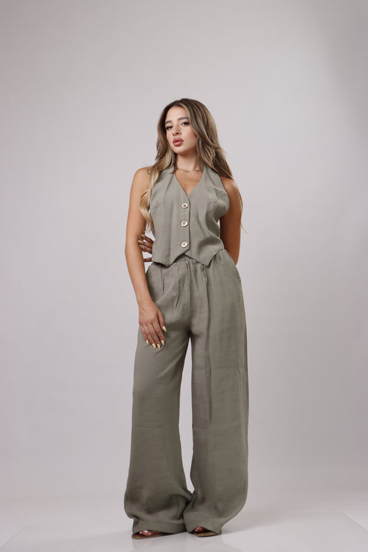 Vest Linen Set