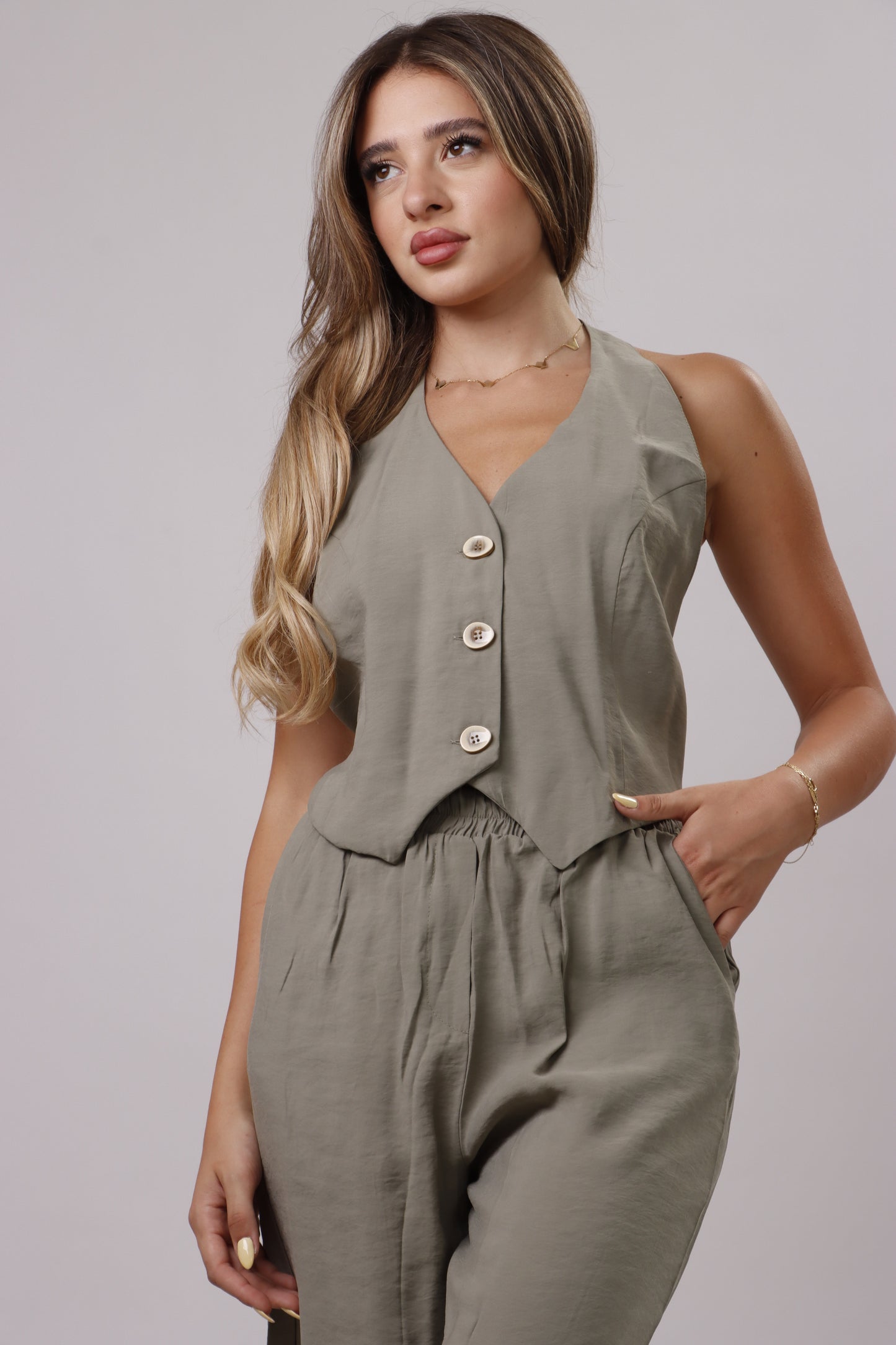Vest Linen Set
