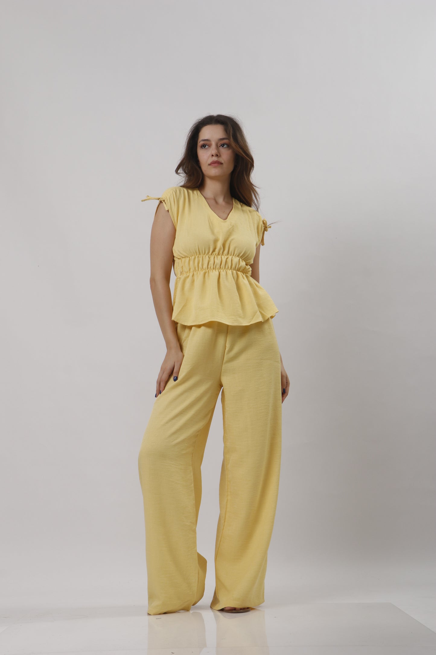 Waist fit linen set