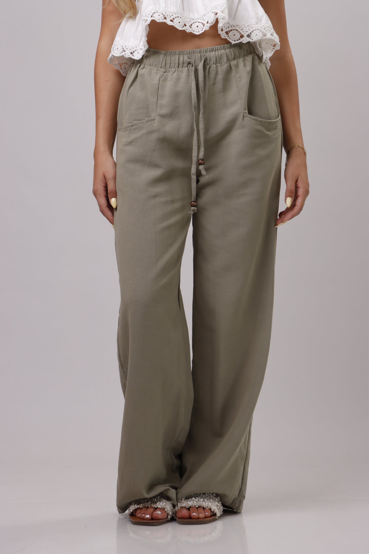 Linen pant with front pocket
