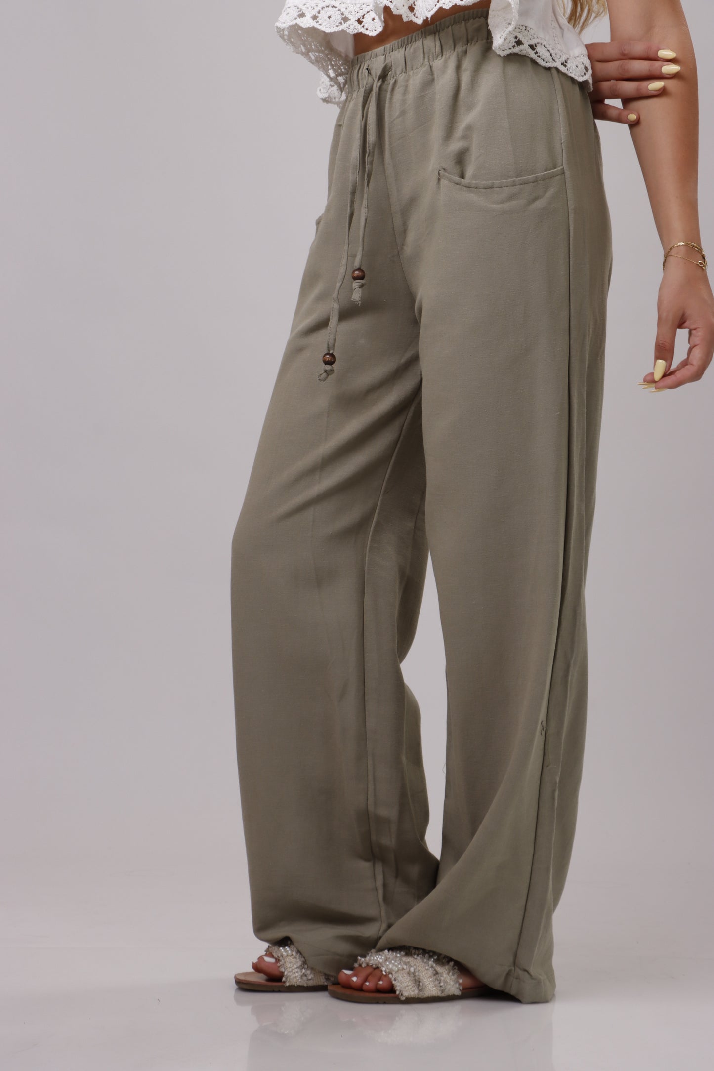 Linen pant with front pocket