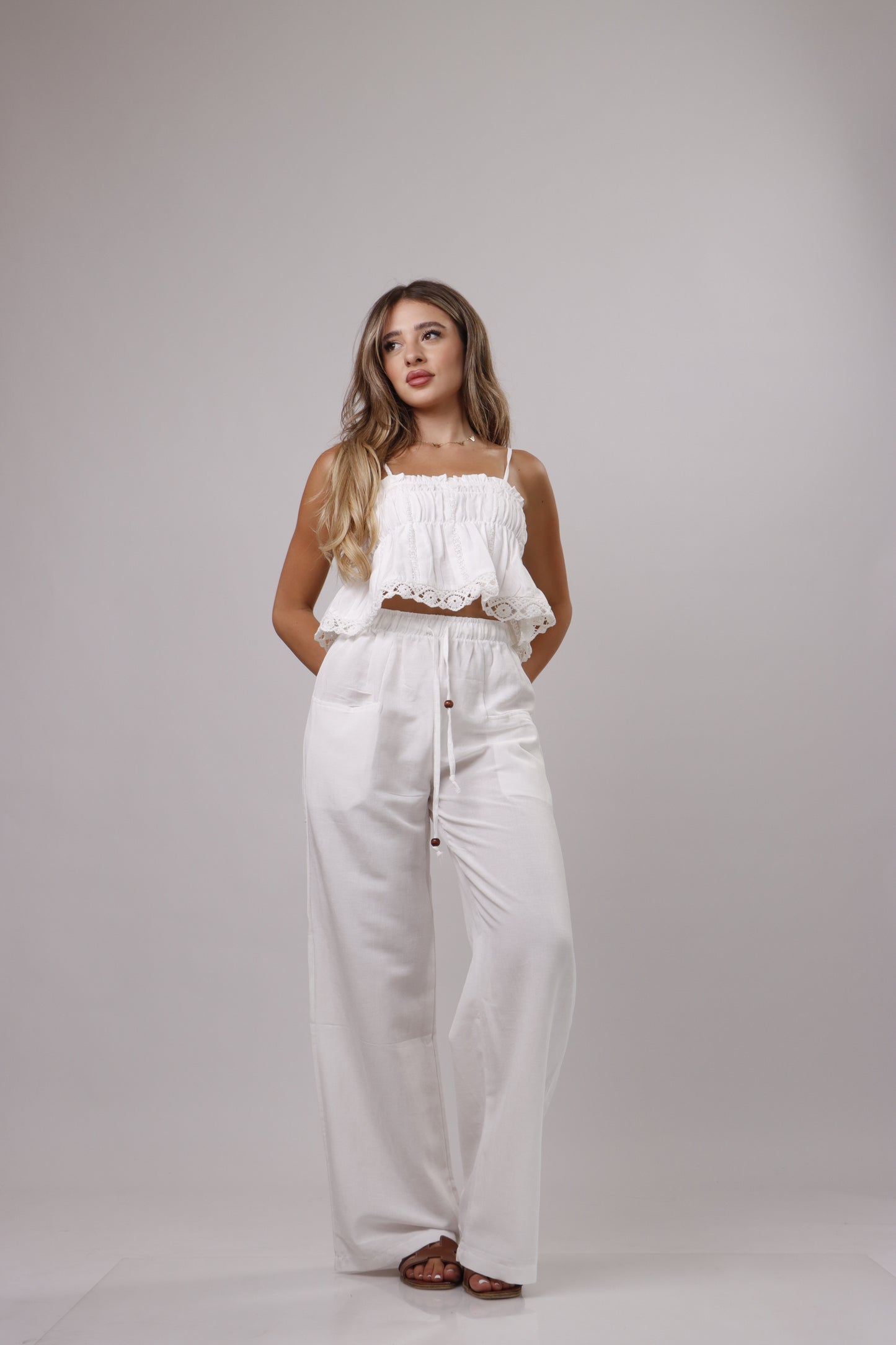 Linen pant with front pocket