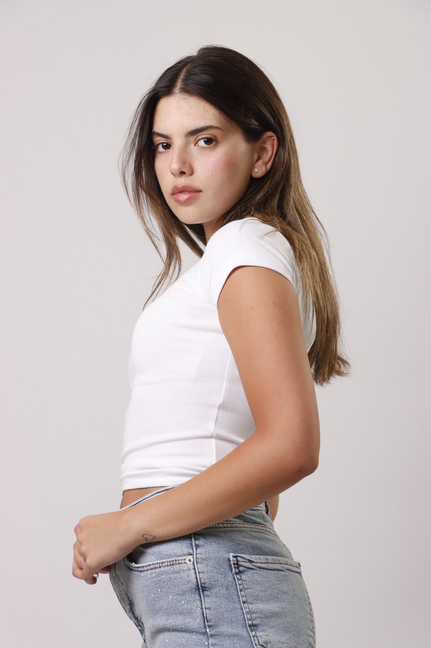 Ribbed basic shirt