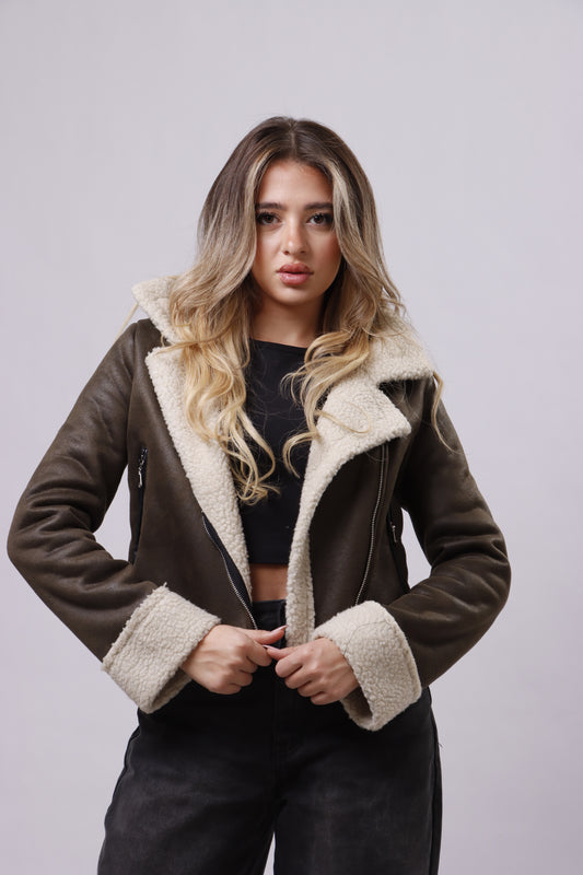 Double Faced Cropped Jacket
