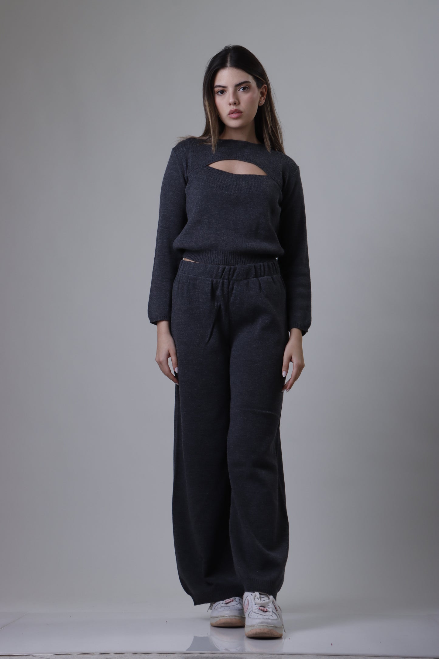Crew neck knit set