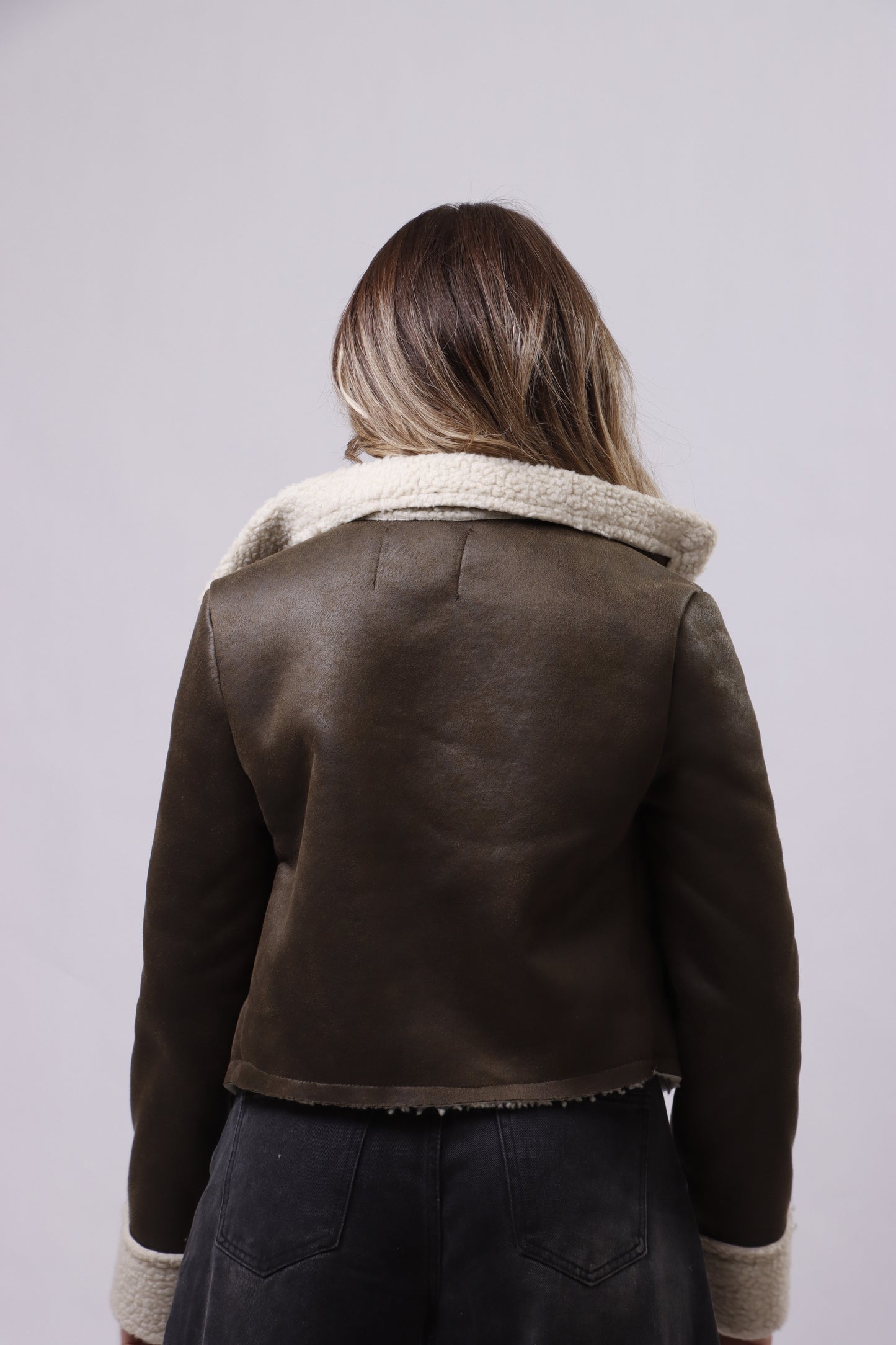 Double Faced Cropped Jacket