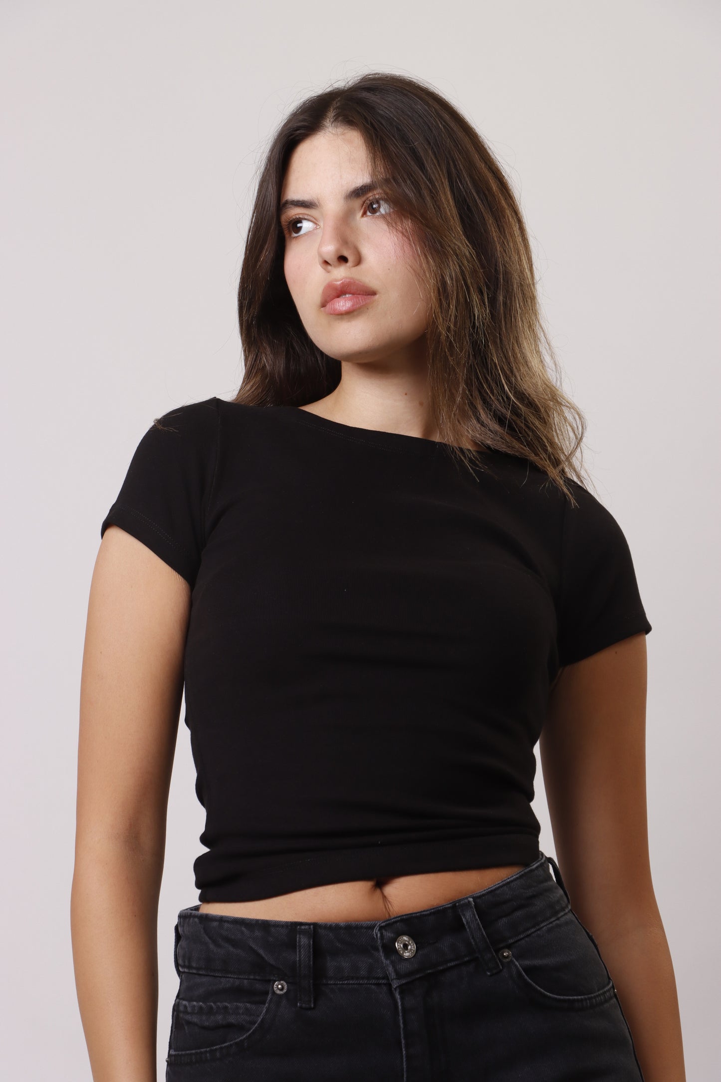 Ribbed basic shirt