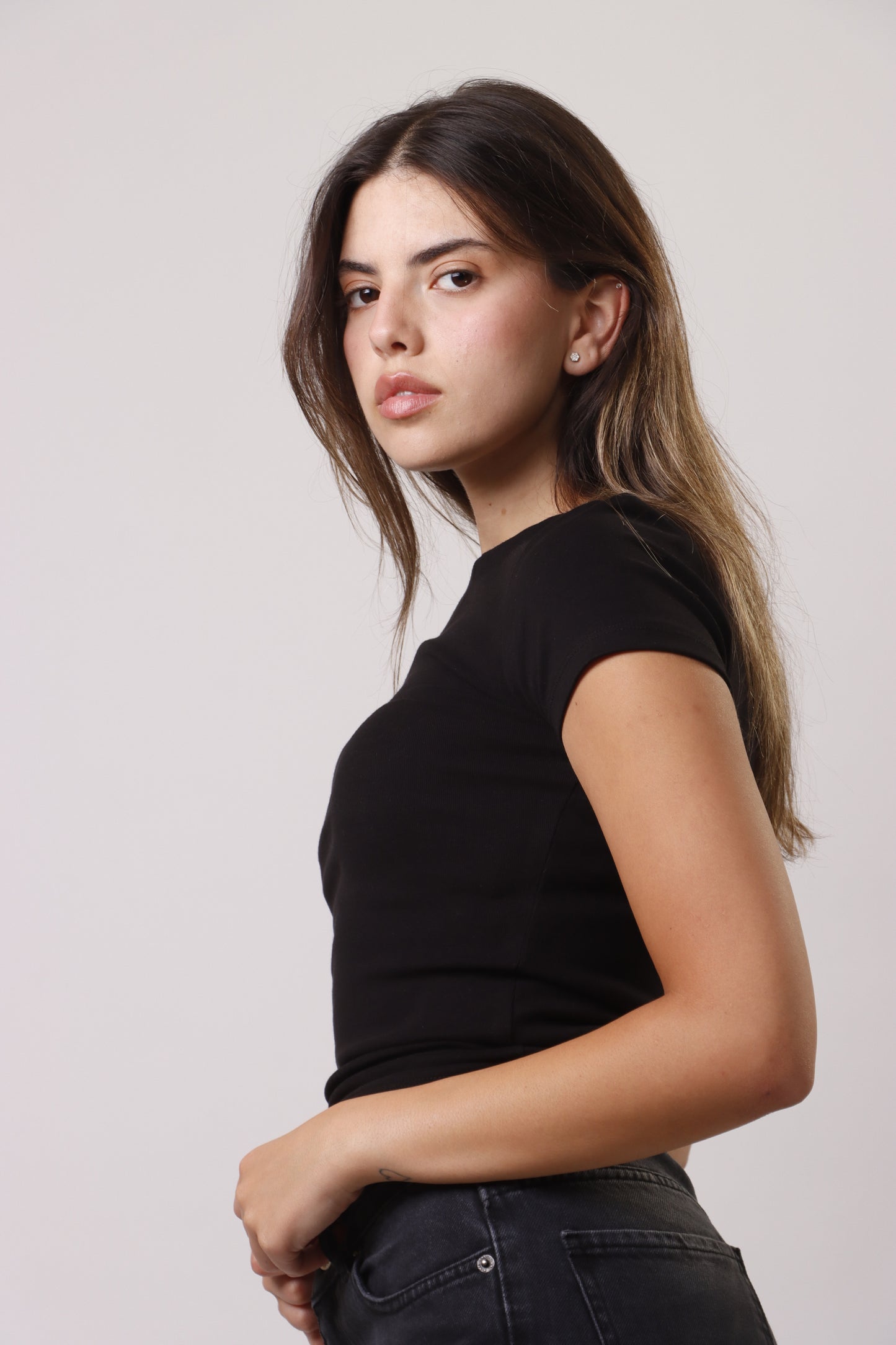 Ribbed basic shirt