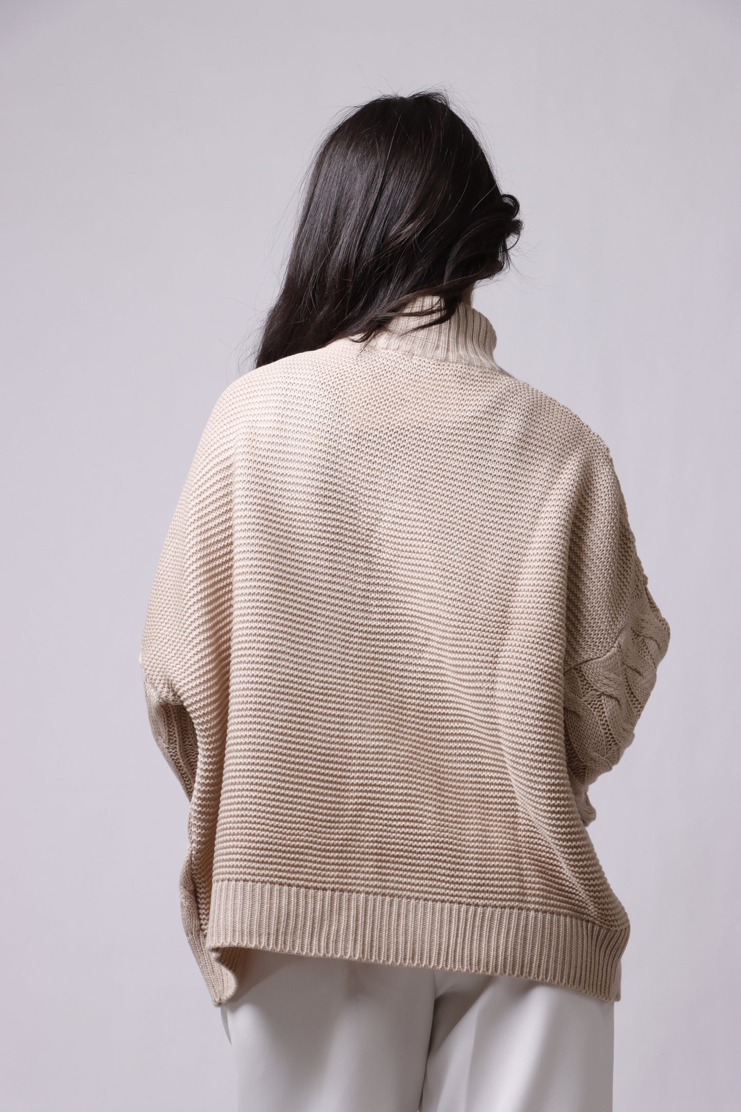 Braided wool sweater