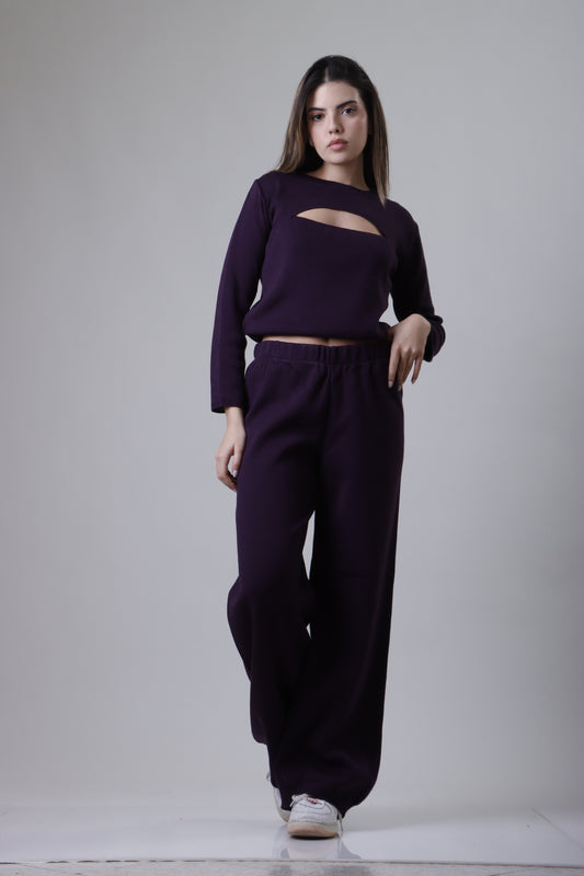 Crew neck knit set