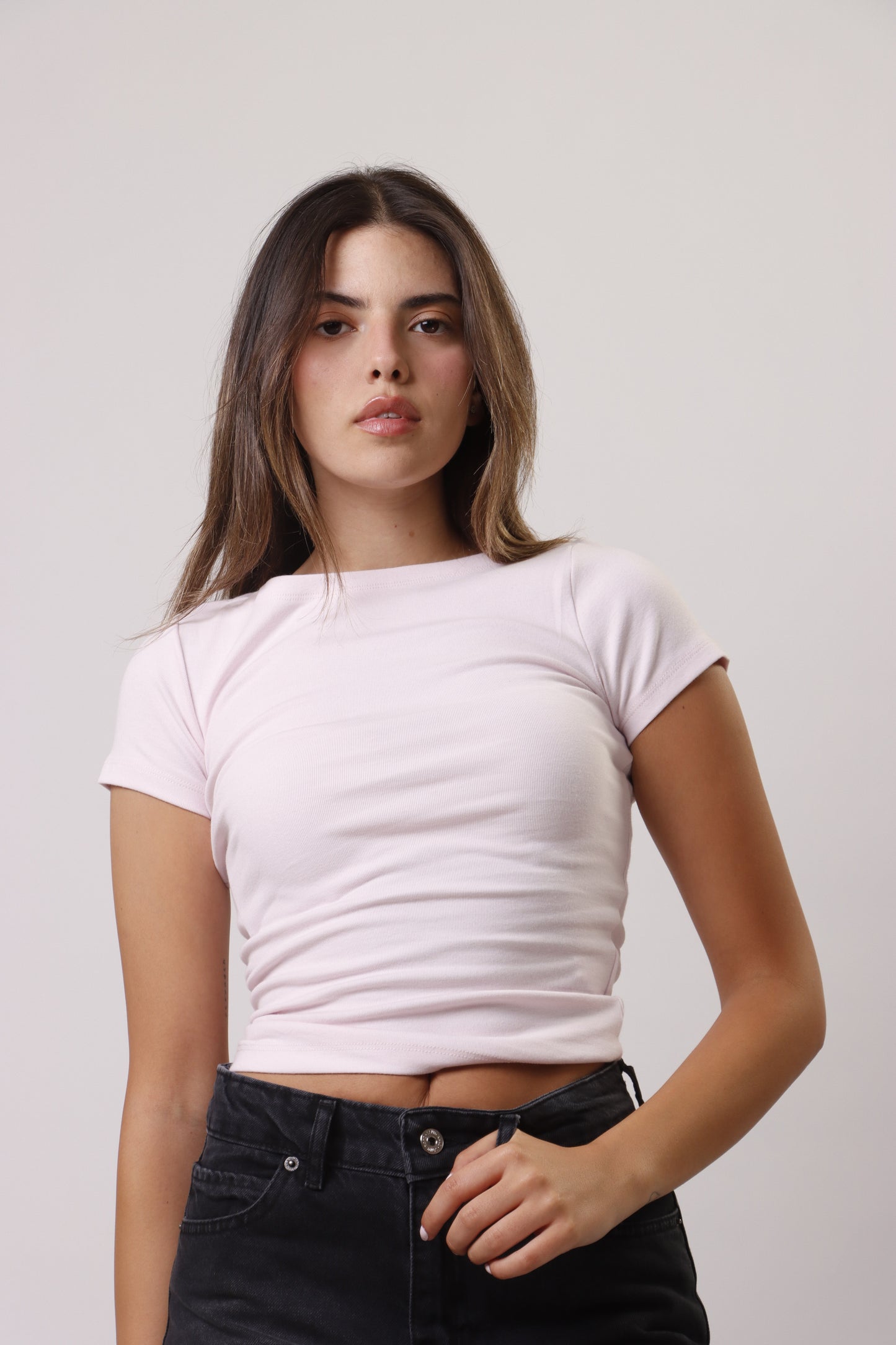 Ribbed basic shirt