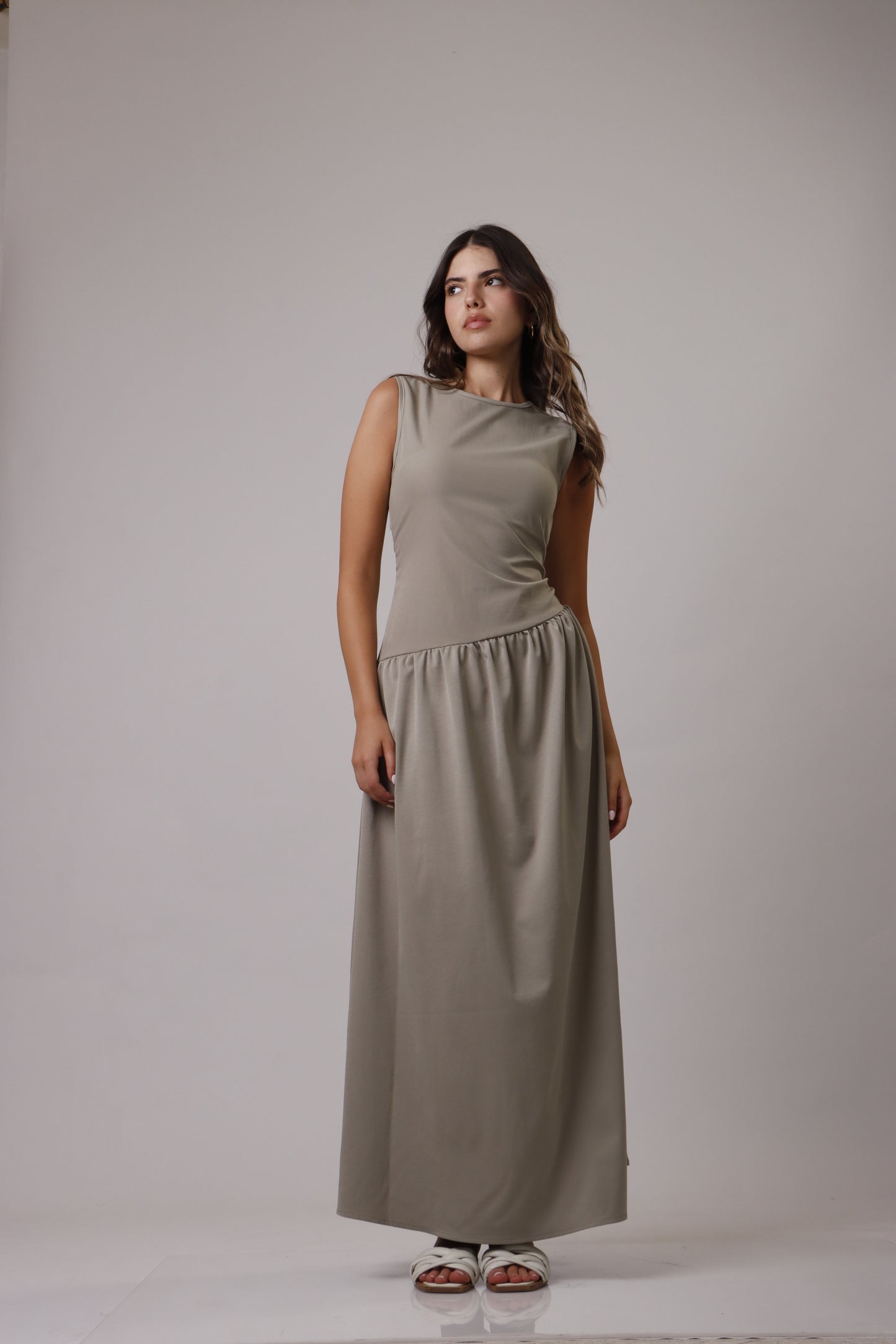 Asymmetric length dress
