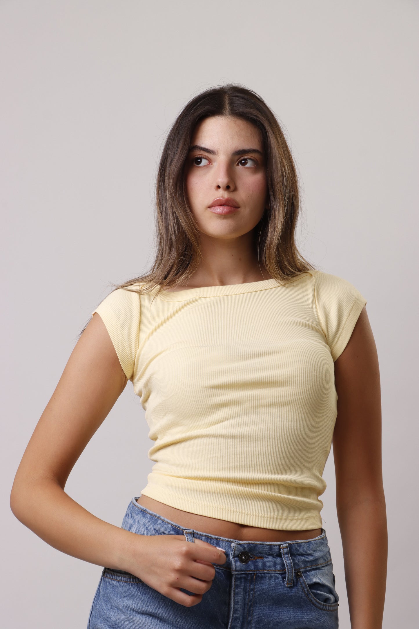 Ribbed basic shirt